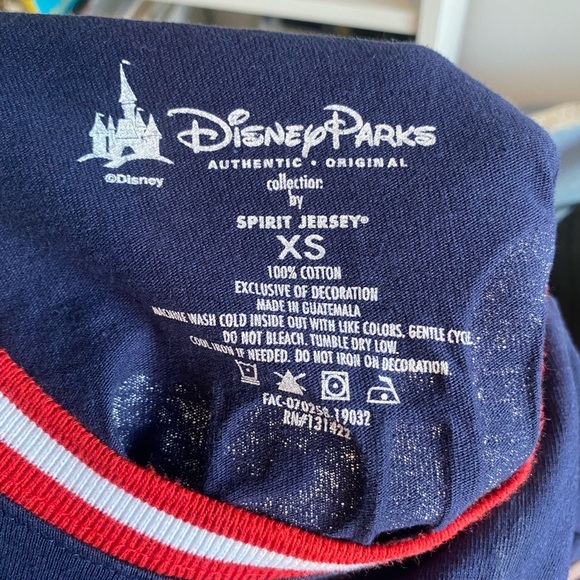 Walt Disney World Mickey Mouse Flag July 4th Spirit Jersey Red White Blue Sz XS - Picture 12 of 12